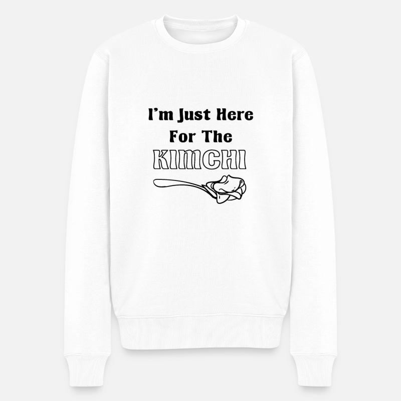Koreanisches Essen Würziges Foodie Ich liebe - Männer Premium Bio Pullover - Weiß