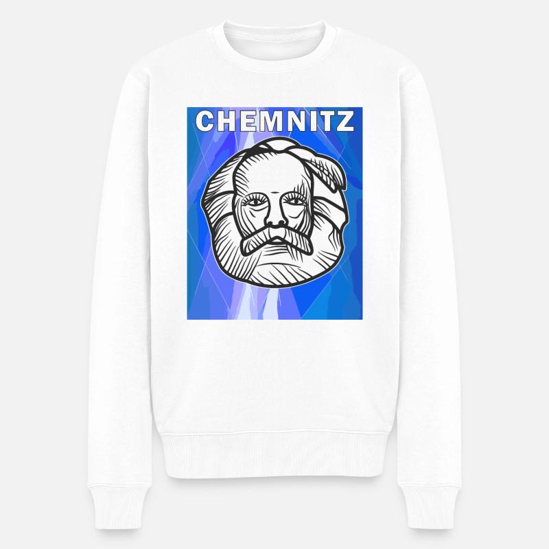 CHEMNITZ - Männer Premium Bio Pullover - Weiß