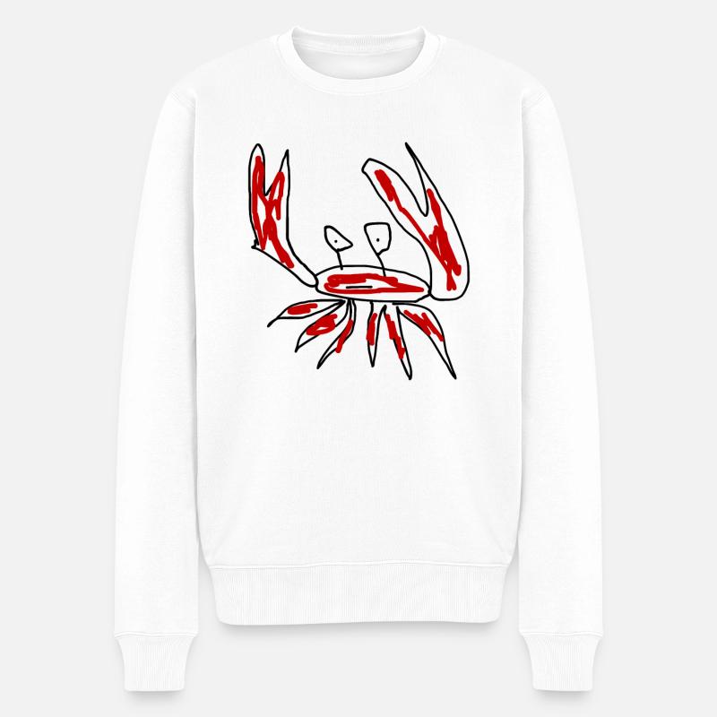 Écrevisses Crustacés - Pull Premium bio Homme - blanc