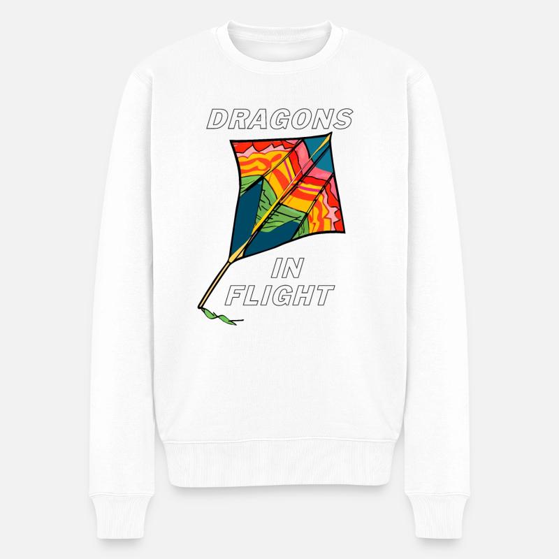 DRAGONS DRACHEN EN VOL - Pull Premium bio Homme - blanc