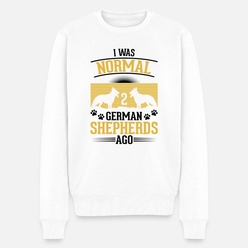 Deutscher Schäferhund Geschenk - Männer Premium Bio Pullover - Weiß