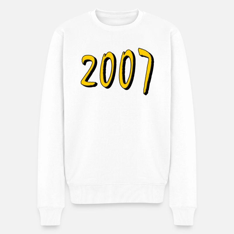 ANNÉE D’ANNIVERSAIRE 2007 - Pull Premium bio Homme - blanc