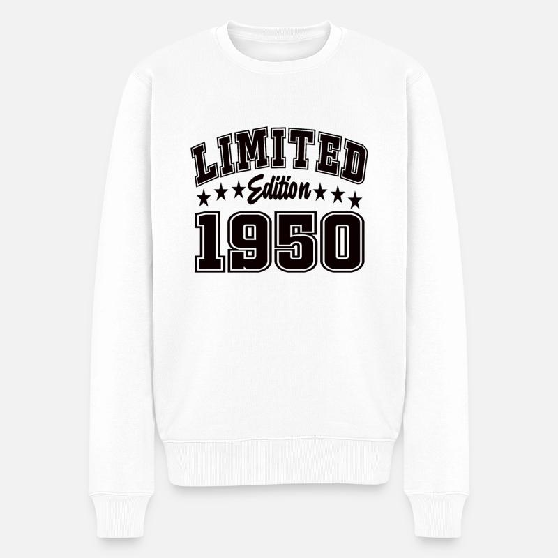 Limited Edition 1950 - Männer Premium Bio Pullover - Weiß