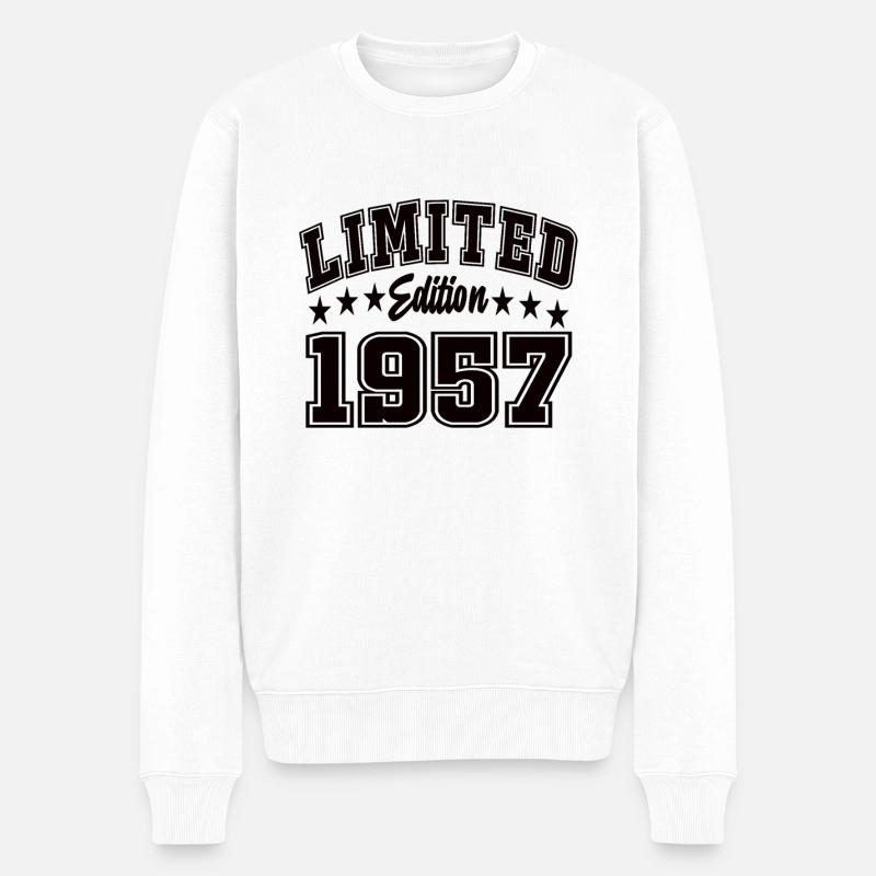 Limited Edition 1957 - Männer Premium Bio Pullover - Weiß