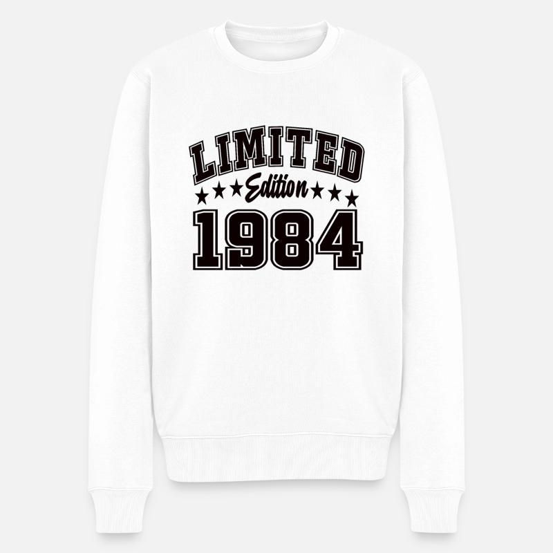 Limited Edition 1984 - Männer Premium Bio Pullover - Weiß
