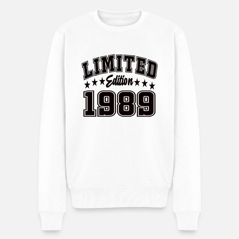 Limited Edition 1989 - Männer Premium Bio Pullover - Weiß