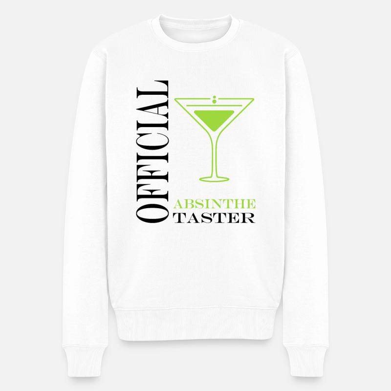 Offizielle Absinth-Verkostung - Männer Premium Bio Pullover - Weiß