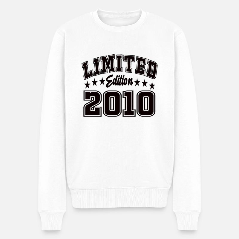 Limited Edition 2010 - Männer Premium Bio Pullover - Weiß