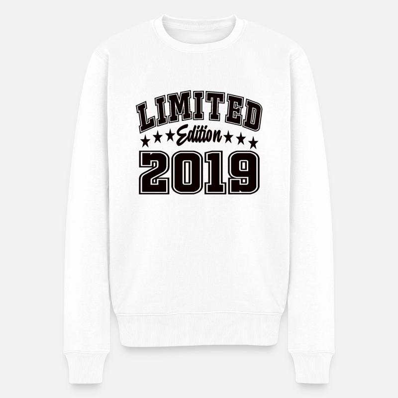 Limited Edition 2019 - Männer Premium Bio Pullover - Weiß