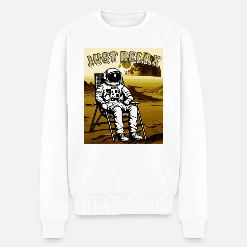 ASTRONAUTE DÉTENDEZ-VOUS - Pull Premium bio Homme - blanc