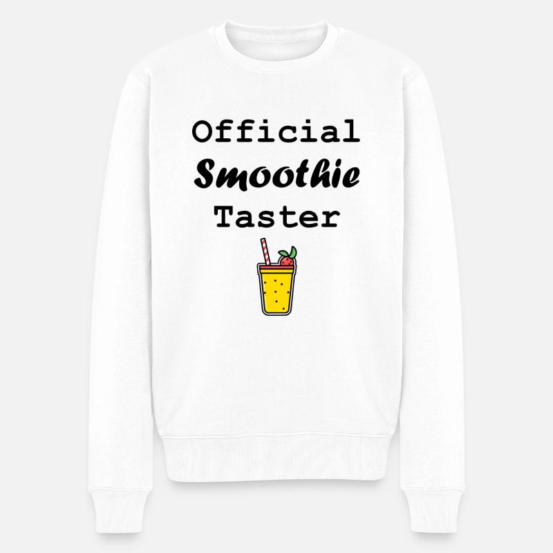 Schnupper-Smoothie - Männer Premium Bio Pullover - Weiß