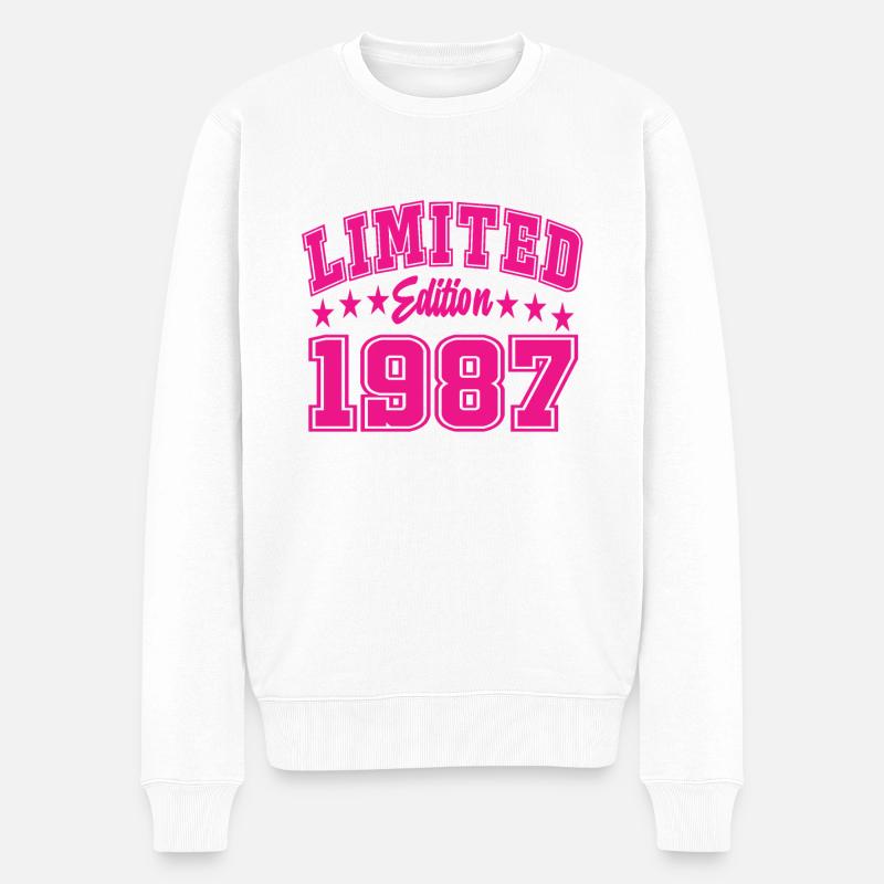 Limited Edition 1987 - Männer Premium Bio Pullover - Weiß