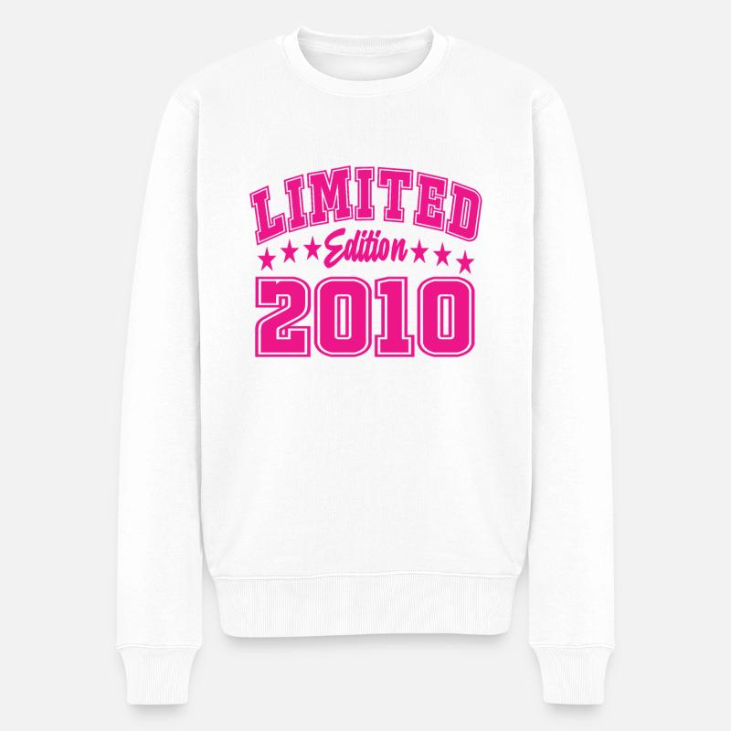Limited Edition 2010 - Männer Premium Bio Pullover - Weiß