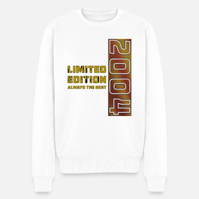 JAHRESZAHL 2004 - Männer Premium Bio Pullover - Weiß
