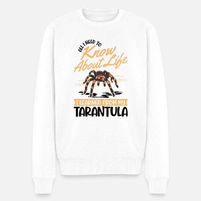 Tarantel Spinne Tarantula - Männer Premium Bio Pullover - Weiß
