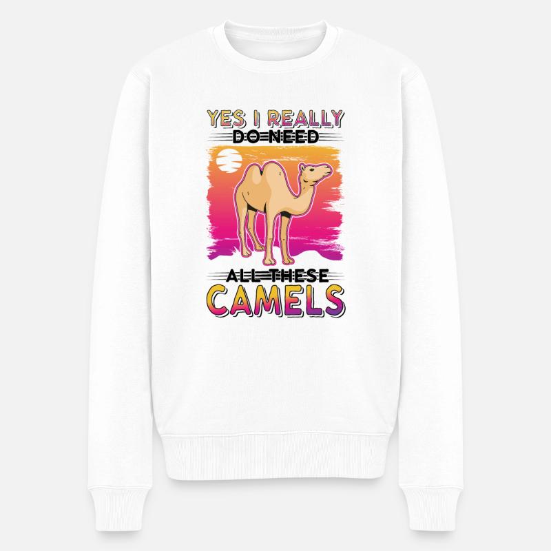 Camel Lover Egypte - Pull Premium bio Homme - blanc