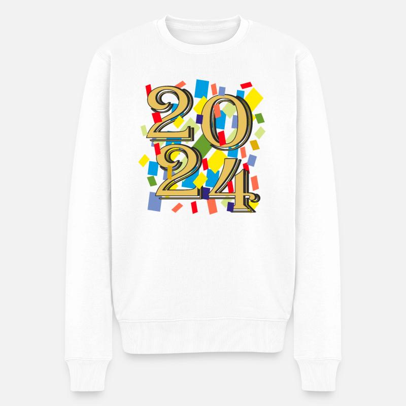 2024 - Männer Premium Bio Pullover - Weiß