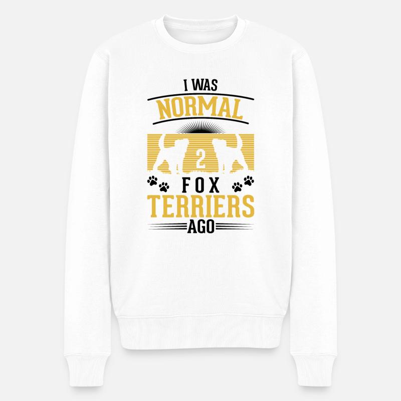 Foxterrier Drahthaar Geschenk - Männer Premium Bio Pullover - Weiß