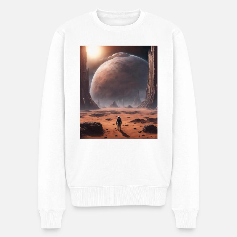 Astronomie Weltall - Männer Premium Bio Pullover - Weiß