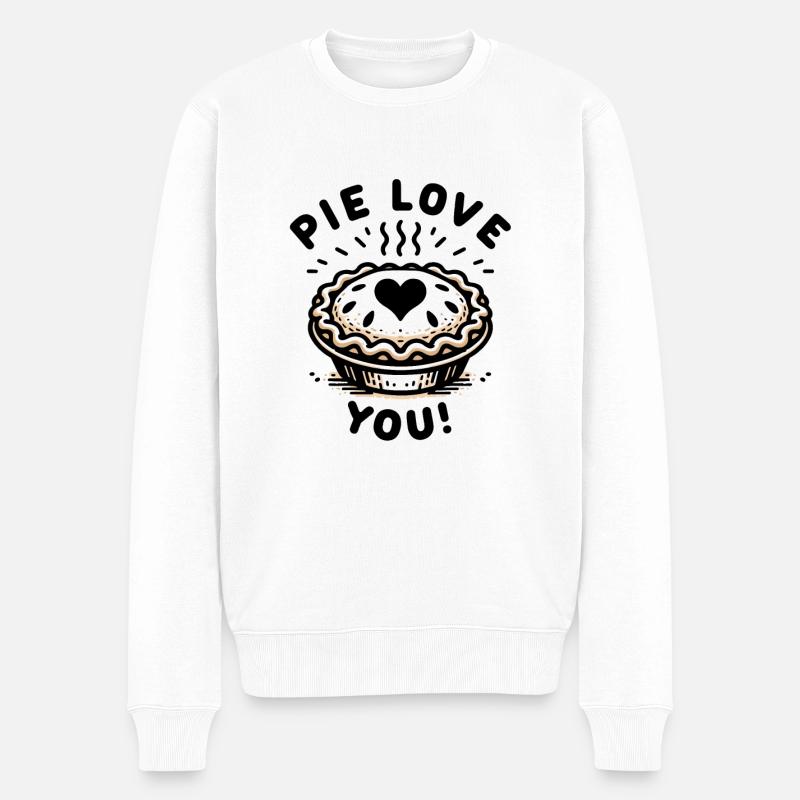 Pie liebt dich! - Männer Premium Bio Pullover - Weiß