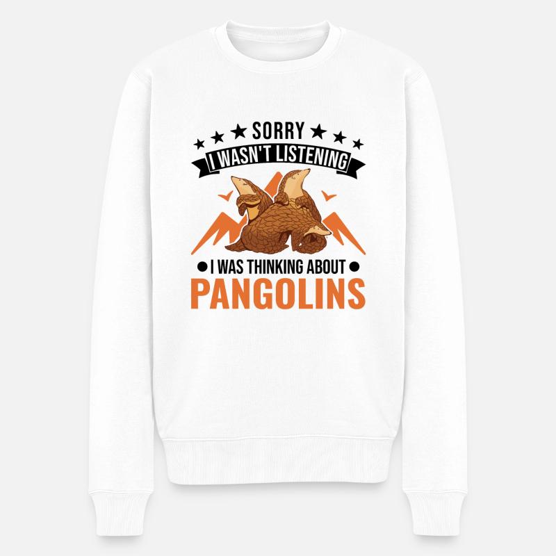 Cadeau Pangolin Pangolin - Pull Premium bio Homme - blanc