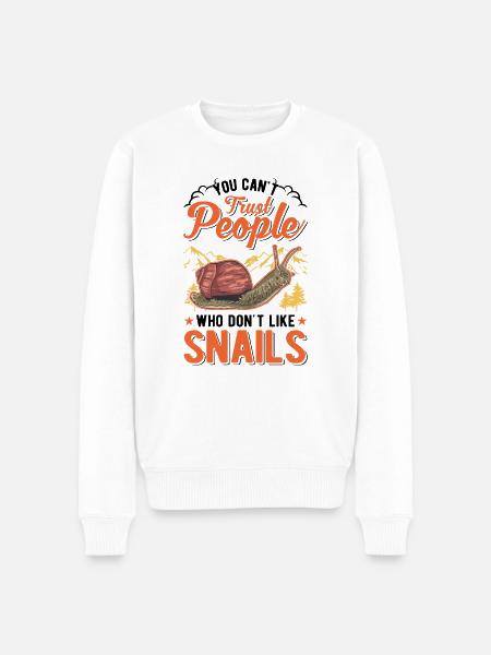 Snail Gift Vineyard Snail - Men's Premium Organic Jumper - white