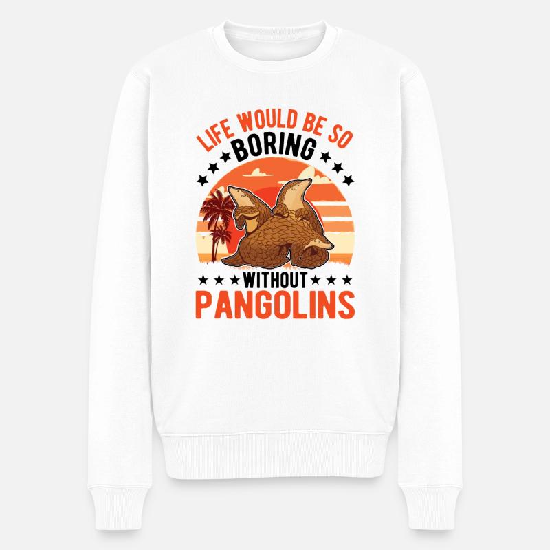 Cadeau Pangolin Pangolin - Pull Premium bio Homme - blanc