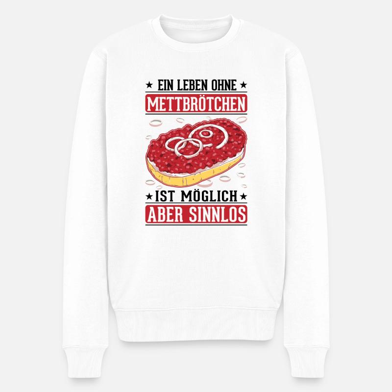 Mettbrötchen Lover Mett Hackepeter - Pull Premium bio Homme - blanc