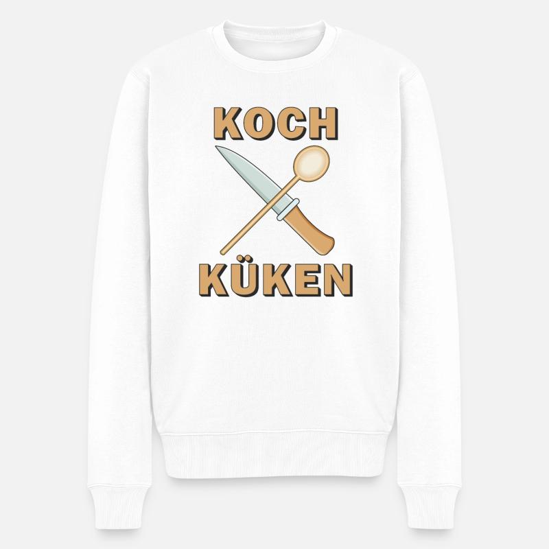 KOCH KÜKEN - Männer Premium Bio Pullover - Weiß