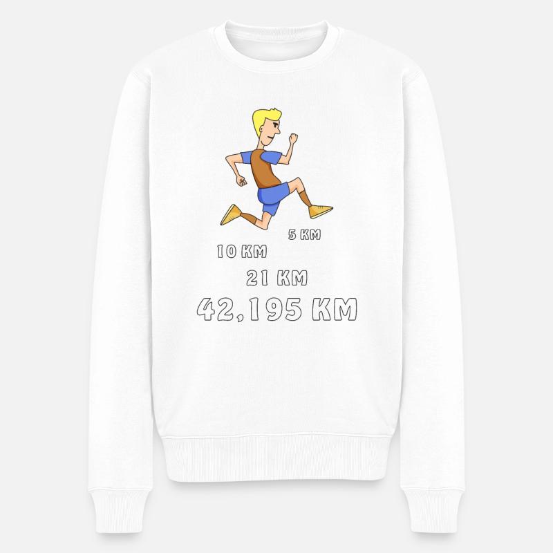 JOGGEN - Männer Premium Bio Pullover - Weiß