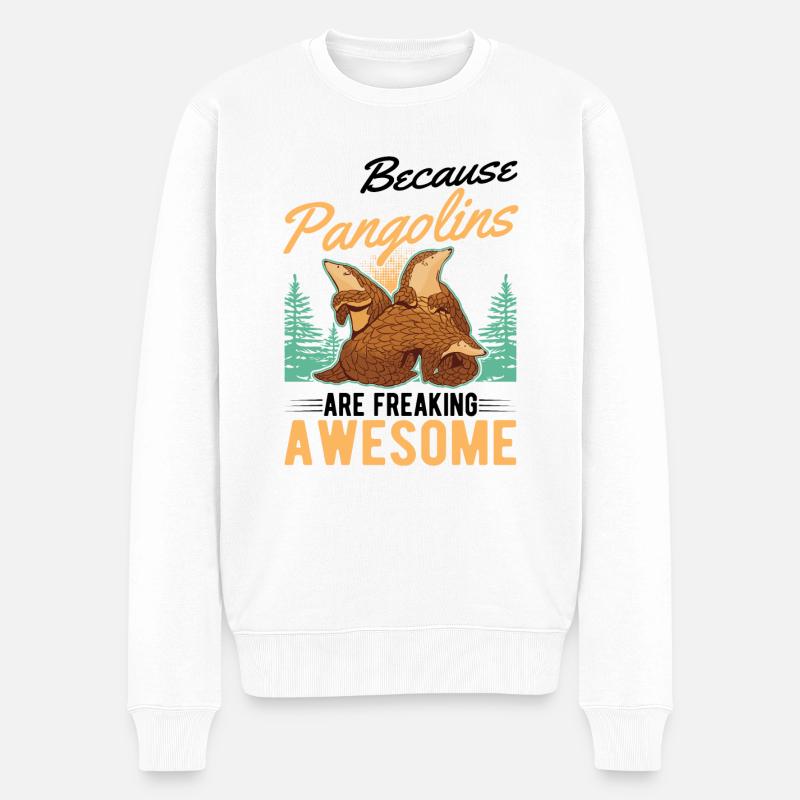 Pangolin Cadeau Pangolin - Pull Premium bio Homme - blanc