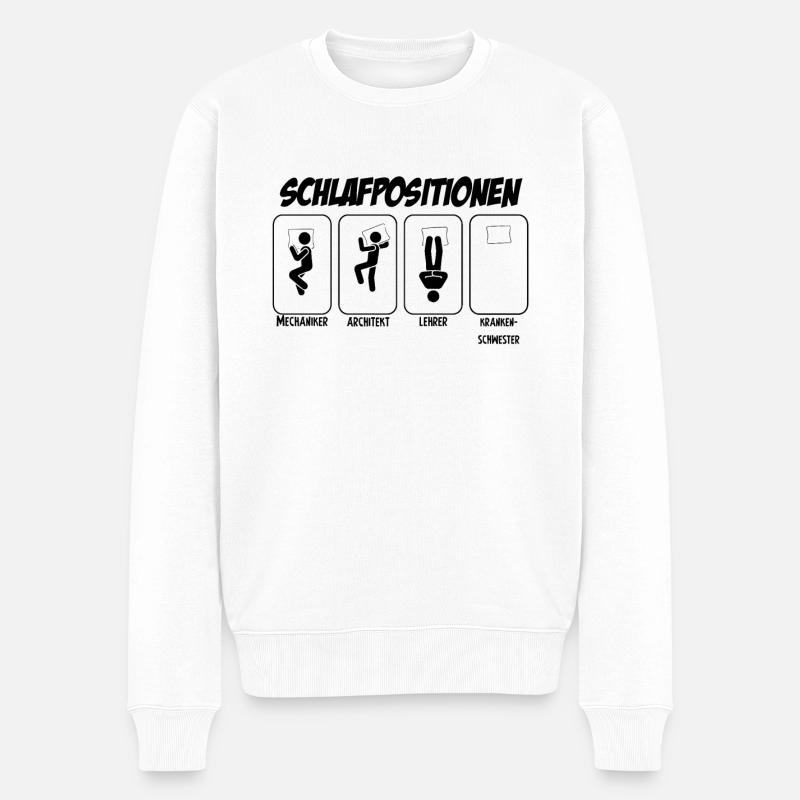 Krankenschwester Geschenk Schichtarbeiterin - Männer Premium Bio Pullover - Weiß