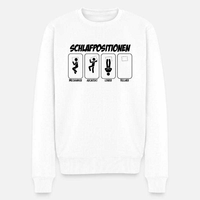 Kellner Geschenk Schichtarbeiter Kellner - Männer Premium Bio Pullover - Weiß
