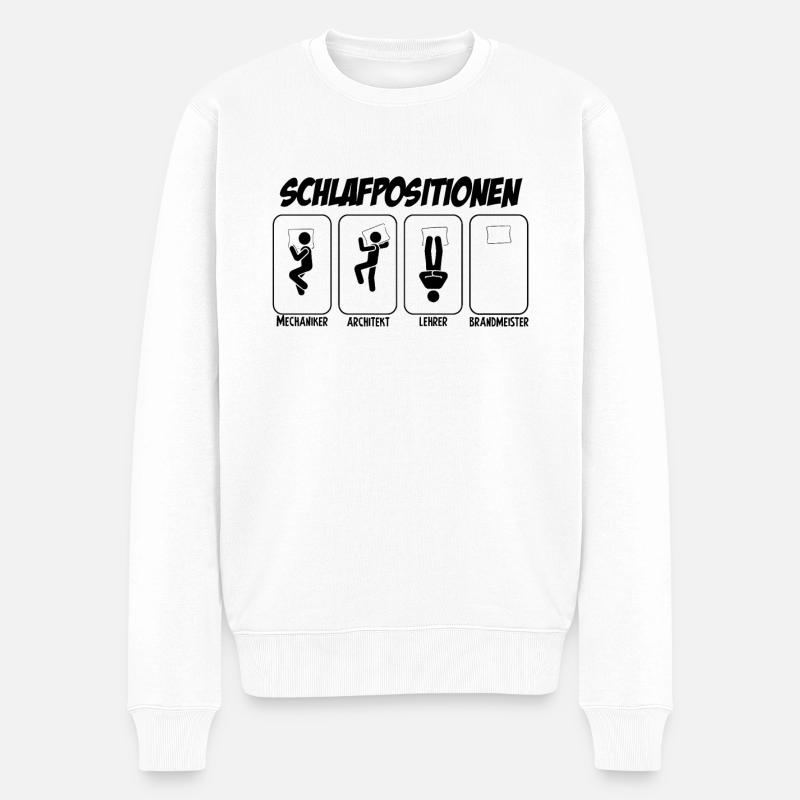 Feuerwehrmann Geschenk Schichtarbeiter - Männer Premium Bio Pullover - Weiß