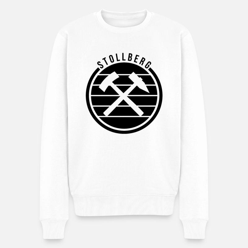 Stollberg Symbol Design - Männer Premium Bio Pullover - Weiß
