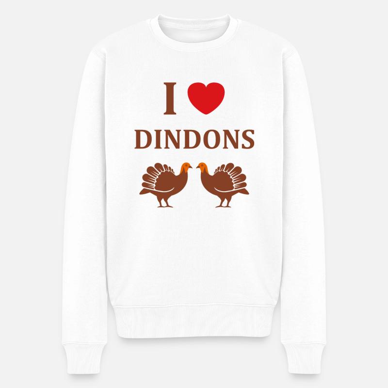 dindons - Pull Premium bio Homme - blanc