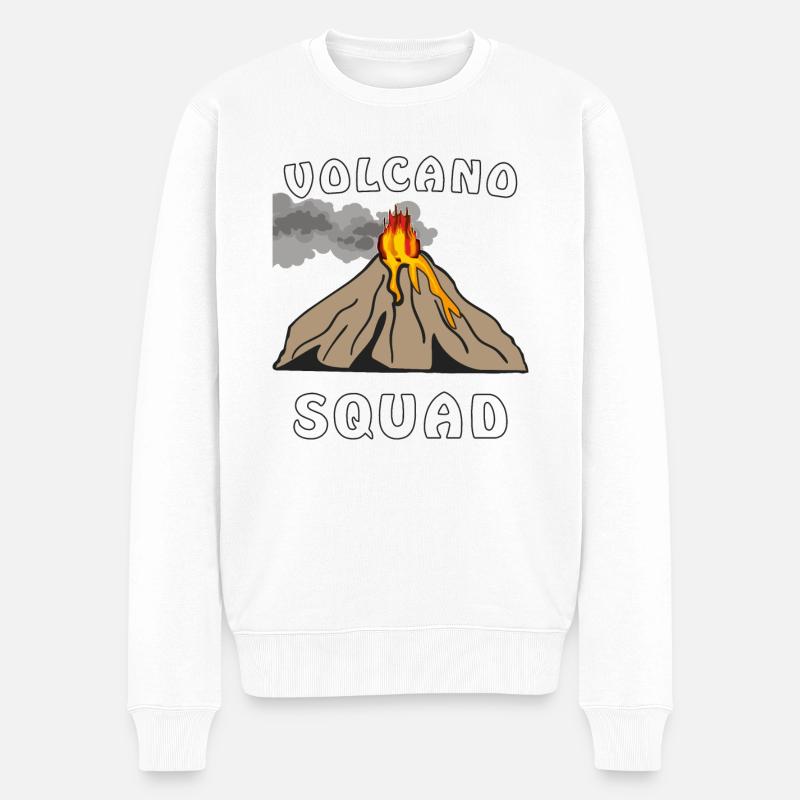 VOLCANO SQUAD - Männer Premium Bio Pullover - Weiß