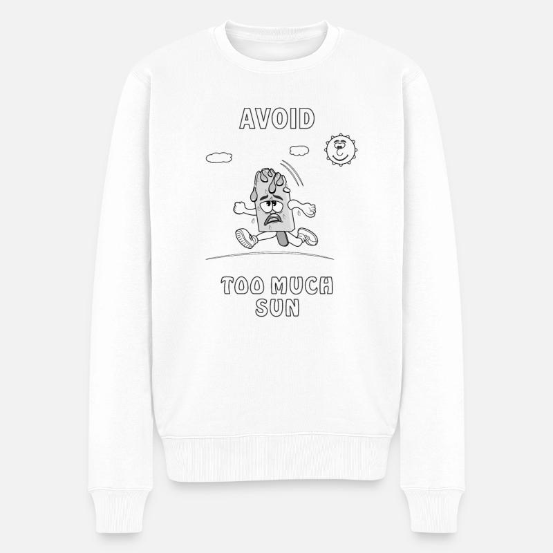 SUNSCREEN ICE CREAM AVOID TOO MUCH SUN - Men's Premium Organic Jumper - white