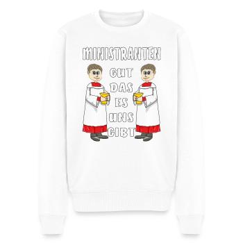 MINISTRANTEN GUT DAS ES UNS GIBT - Männer Premium Bio Pullover - Weiß - Vorne - Thijin (182cm)