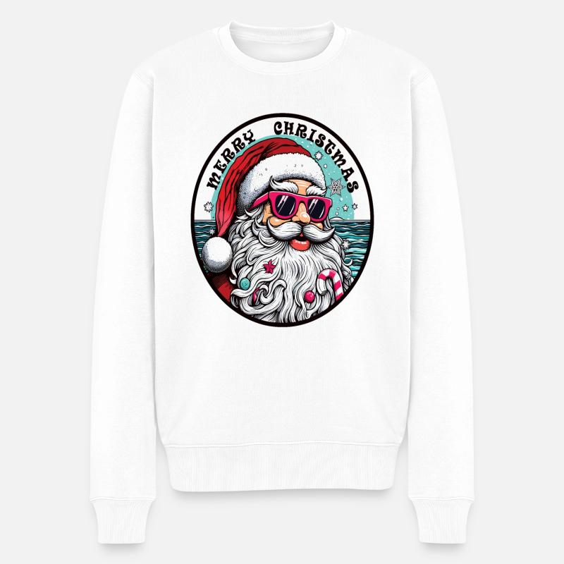 Père Noël joyeux Noël - Pull Premium bio Homme - blanc