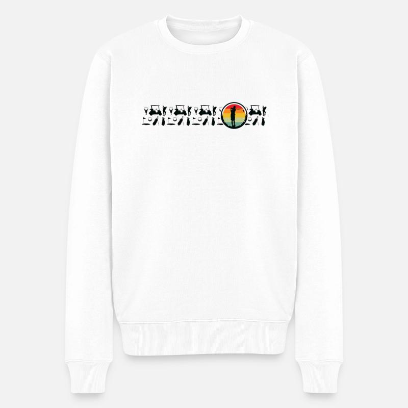 Golf Golfspieler Golfen Golfball - Männer Premium Bio Pullover - Weiß
