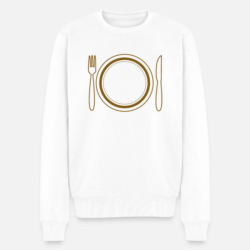 COUVERTS D’ASSIETTE - Pull Premium bio Homme - blanc