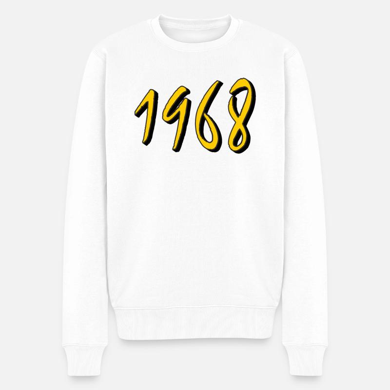 ANNÉE D’ANNIVERSAIRE 1968 - Pull Premium bio Homme - blanc