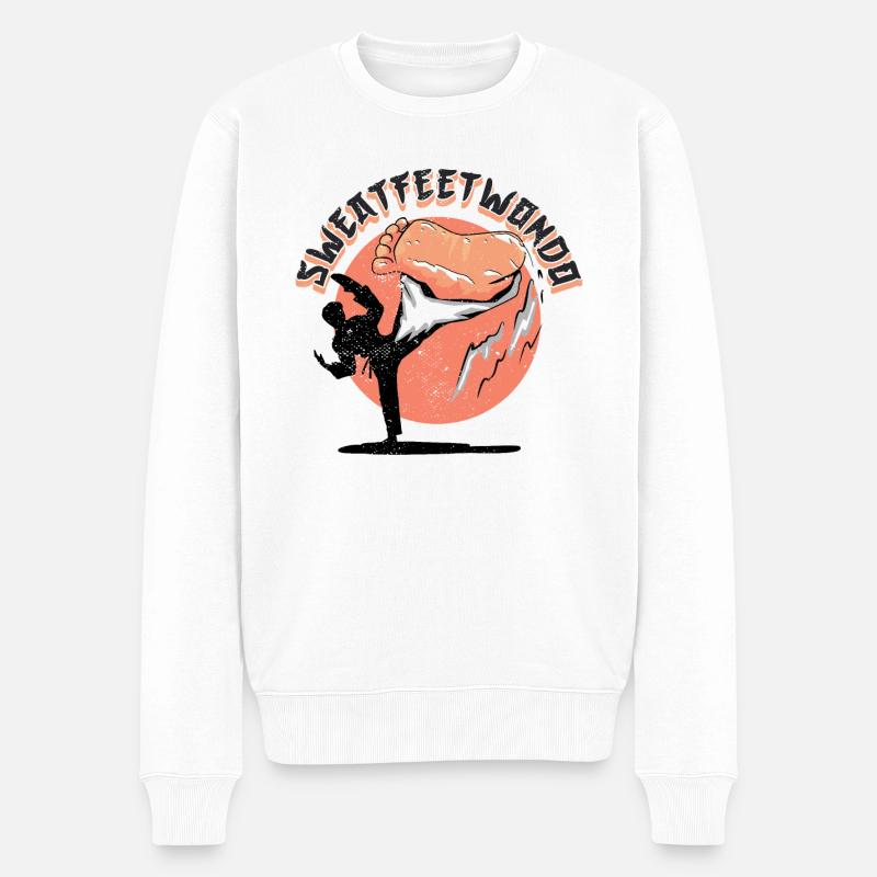 Sweatfeetwondo - Pull Premium bio Homme - blanc