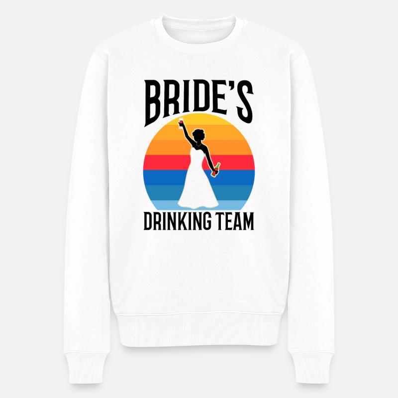 Brides Drinking Team - Männer Premium Bio Pullover - Weiß