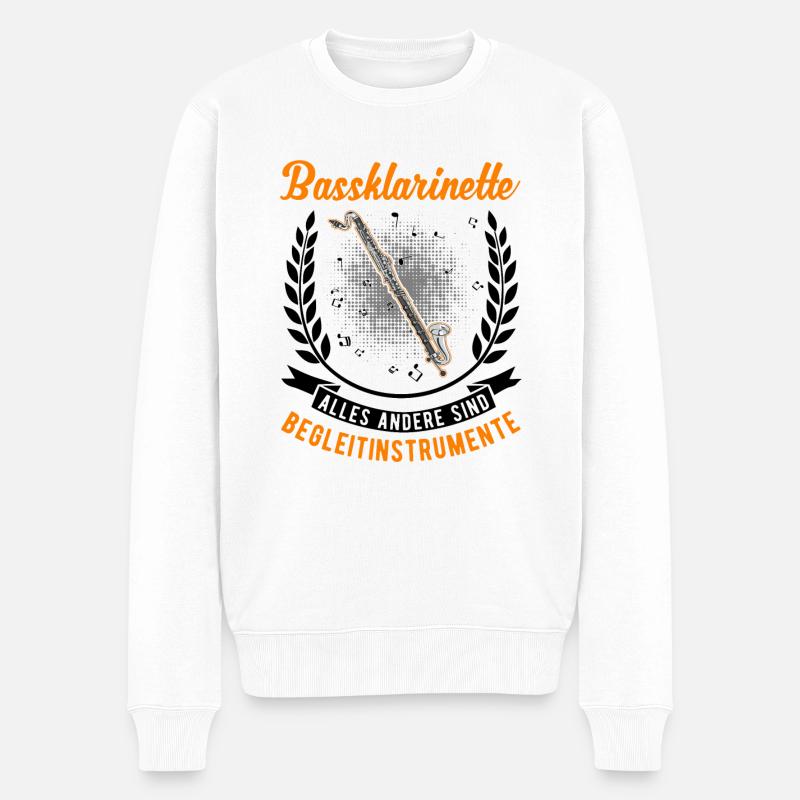 Instruments d’accompagnement de clarinette basse - Pull Premium bio Homme - blanc