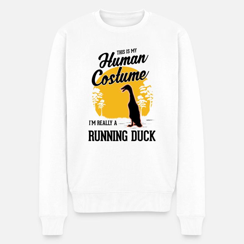 Laufente Kostüm Halloween - Männer Premium Bio Pullover - Weiß