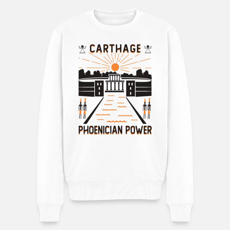 Carthage Puissance phénicienne - Pull Premium bio Homme - blanc