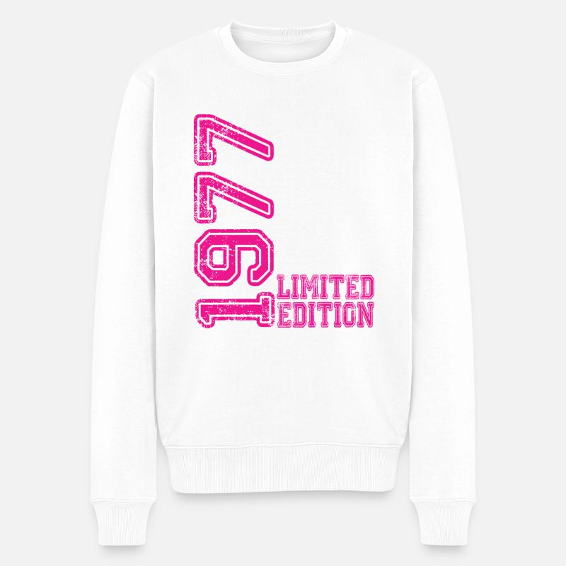 Limited Edition 1977 - Männer Premium Bio Pullover - Weiß