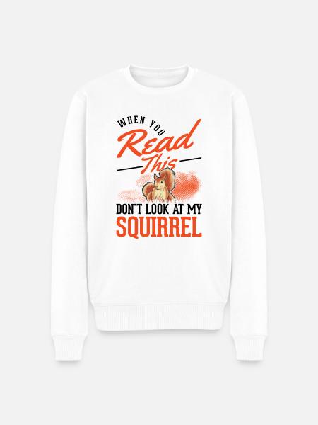 Squirrel Gift Grey Squirrel - Men's Premium Organic Jumper - white